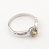 Женское золотое кольцо с цитрином и куб. циркониями - фото 2