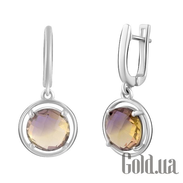 

Серьги с подвесками Fresh Jewelry, Серебряные серьги с синт. аметринами