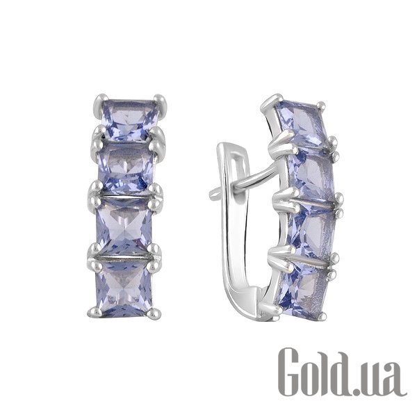 

Серьги Fresh Jewelry, Серебряные серьги с синт. танзанитами