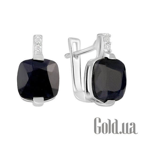 

Серьги Fresh Jewelry, Серебряные серьги с куб. циркониями и сапфирами