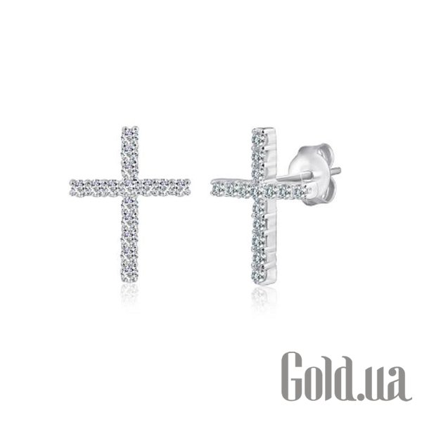 

Серьги-гвоздики Silvex925, Серебряные серьги с куб. циркониями