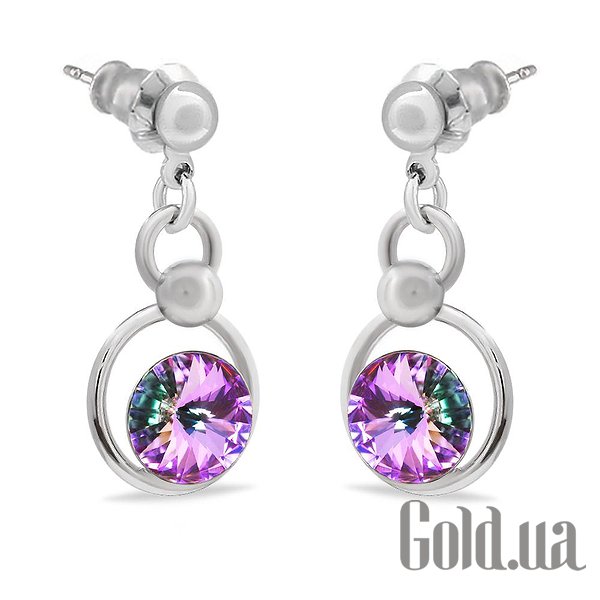 

Серьги с подвесками Kobi, Стальной, Серьги с кристаллами Swarovski