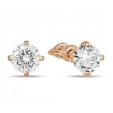 Золоті сережки з кристалами Swarovski, 1548357