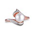 Женское золотое кольцо с бриллиантами и пресн. жемчугом - фото 2