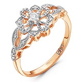 Женское золотое кольцо с бриллиантами, 1553477