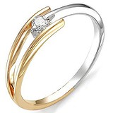 Золотое кольцо с бриллиантом, 1553989
