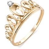 Женское золотое кольцо с бриллиантом, 1603141