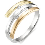 Женское золотое кольцо с бриллиантами, 1612357