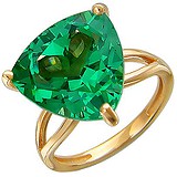 Женское золотое кольцо с синт. изумрудом, 1615685