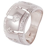 Женское серебряное кольцо с куб. циркониями, 1621061