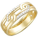 Женское золотое кольцо с куб. циркониями, 1621317