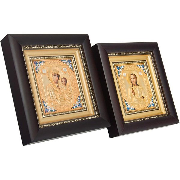 Вінчальна пара ікон "Казанської Богородиці і Спасителя" 0105008002