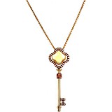 Золотой кулон с цепочкой с цитрином, бриллиантами и сапфирами, 1664581