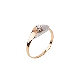 Золотое кольцо с бриллиантом, 1688133