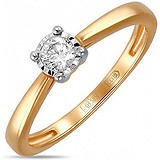 Золотое кольцо с бриллиантом, 1688645