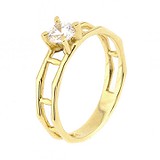 Золота каблучка з куб. цирконієм, 1726277