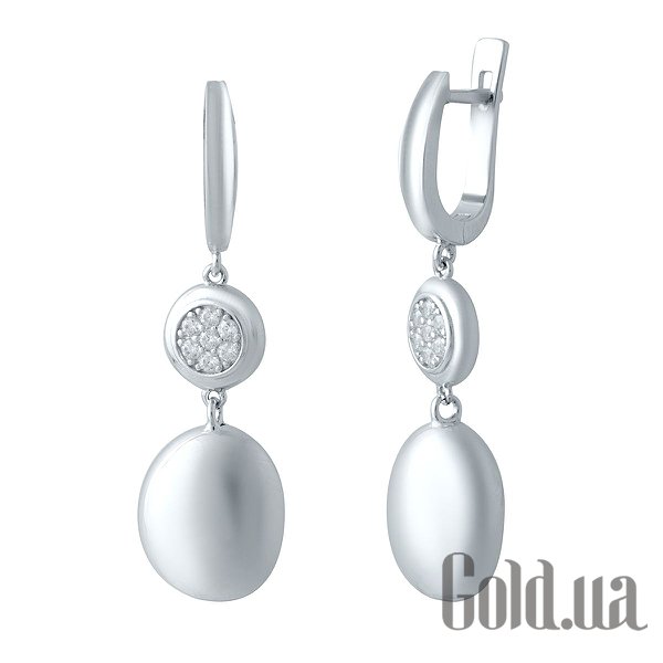 

Серьги с подвесками Fresh Jewelry, Серебряные серьги с куб. циркониями