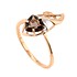 Женское золотое кольцо с дымчатым кварцем - фото 2
