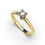 Золотое кольцо с бриллиантом, 1768261