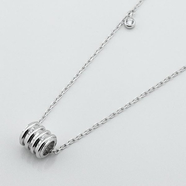 Серебряное колье с куб. циркониями