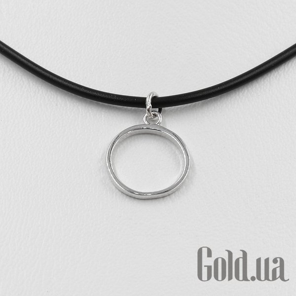 

Шнурок на шею Silvex925, Каучуковый шнурок с серебряными вставками, 35