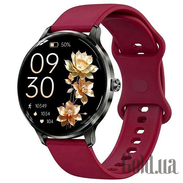 UWatch Смарт часы Smart Luna Cherry Rubber 3940 bt3940
