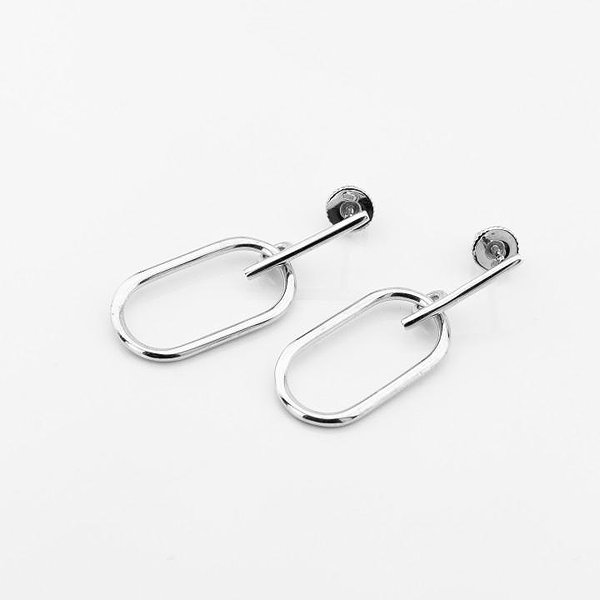 Серебряные серьги с куб. циркониями DIA121276-4 – изображение 2