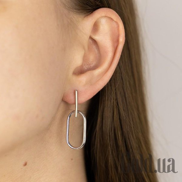 Серебряные серьги с куб. циркониями DIA121276-4 – изображение 3
