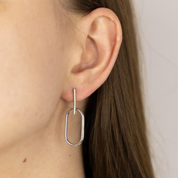 Серебряные серьги с куб. циркониями DIA121276-4 – изображение 3