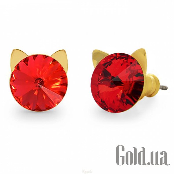 

Пусеты (гвоздики) Kobi, Золотой, Серьги с кристаллами Swarovski в позолоте