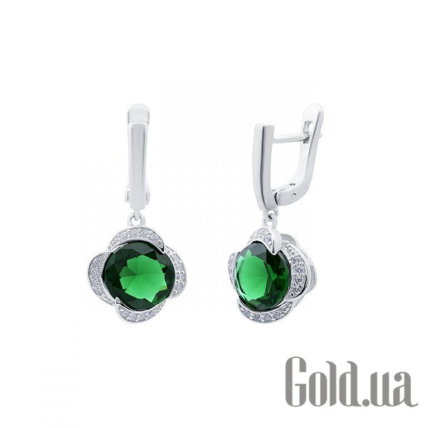 

Серьги с подвесками Lurie Jewelry, Серебряные серьги с куб. циркониями