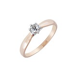 Золотое кольцо с бриллиантом, 1532998
