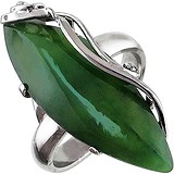 Женское серебряное кольцо с нефритом, 1618502