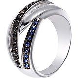 Женское золотое кольцо с бриллиантами и сапфирами, 1622086