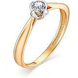 Золотое кольцо с бриллиантом, 1637958
