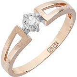 Золотое кольцо с бриллиантом, 1650502