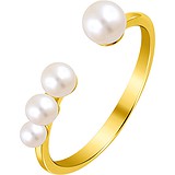 Женское золотое кольцо с культив. жемчугом, 1651014
