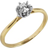 Золотое кольцо с бриллиантом, 1672774