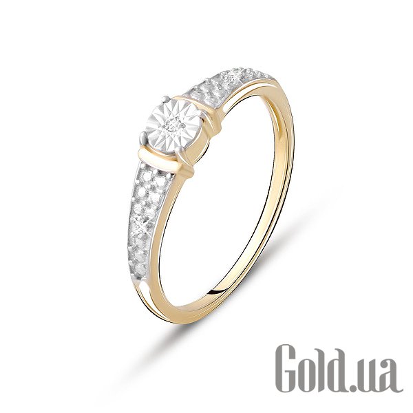 

Кольцо Fresh Jewelry, Серебряное кольцо с бриллиантами в позолоте, 18.5
