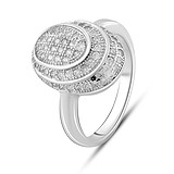 Женское серебряное кольцо с куб. циркониями, 1770054