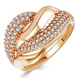 Женское золотое кольцо с куб. циркониями, 1770310