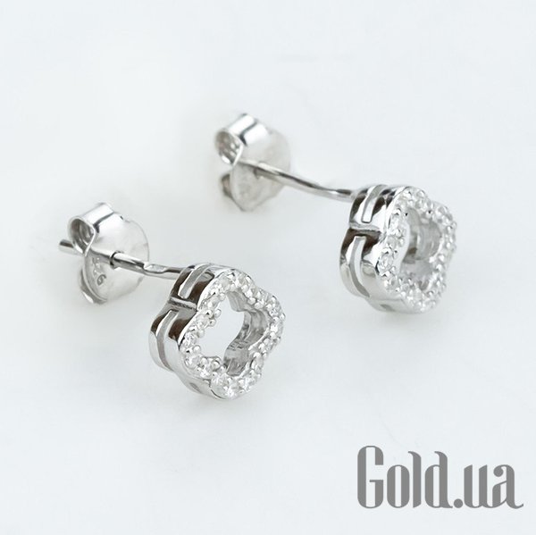 

Серьги-гвоздики Silvex925, Серебряные серьги с куб. циркониями