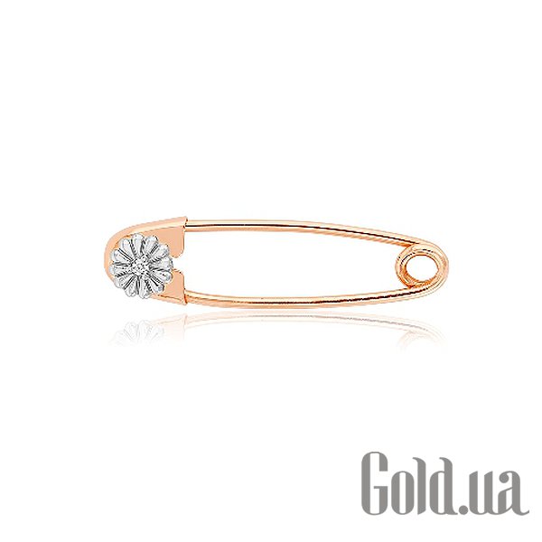 

Булавка/заколка Украина, Золотая булавка с куб. цирконием