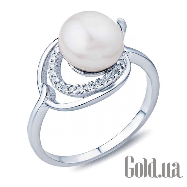 

Женские кольца Lurie Jewelry, Женское серебряное кольцо с жемчугом и куб. циркониями, 16
