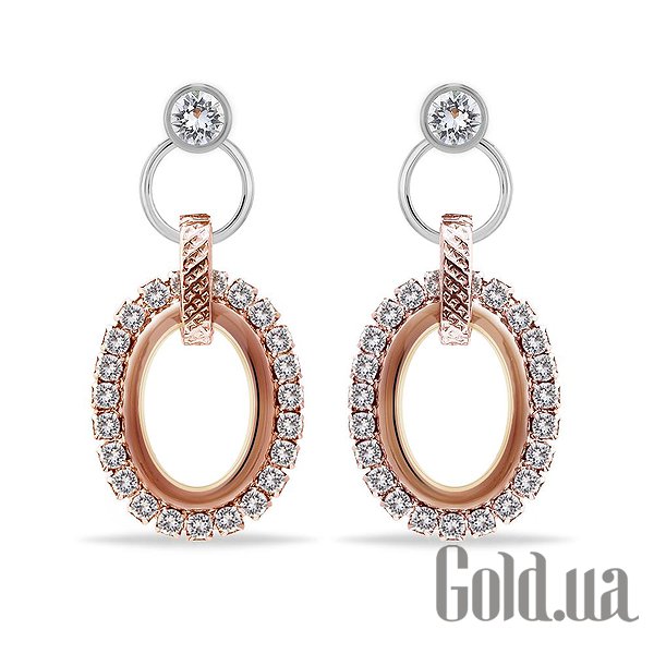 

Серьги с подвесками Kobi, Стальной;желтый, Серьги с кристаллами Swarovski