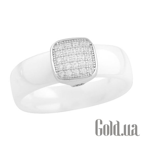 

Кольцо Fresh Jewelry, Серебряное кольцо с керамикой и куб. циркониями, 18
