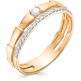 Золотое обручальное кольцо с бриллиантами, 1605703