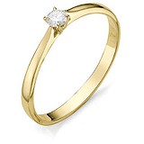 Золотое кольцо с бриллиантом, 1612359