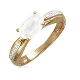 Золотое кольцо с куб. циркониями, 1616967
