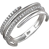 Женское серебряное кольцо с куб. циркониями, 1620807